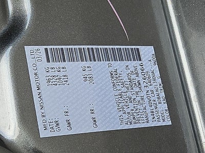 2026 Nissan Altima SV