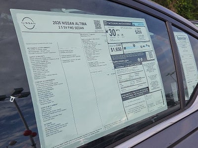 2026 Nissan Altima SV