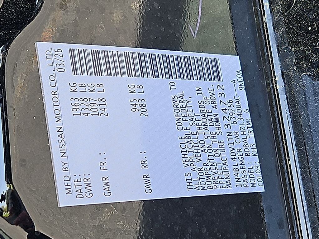 2026 Nissan Altima SV