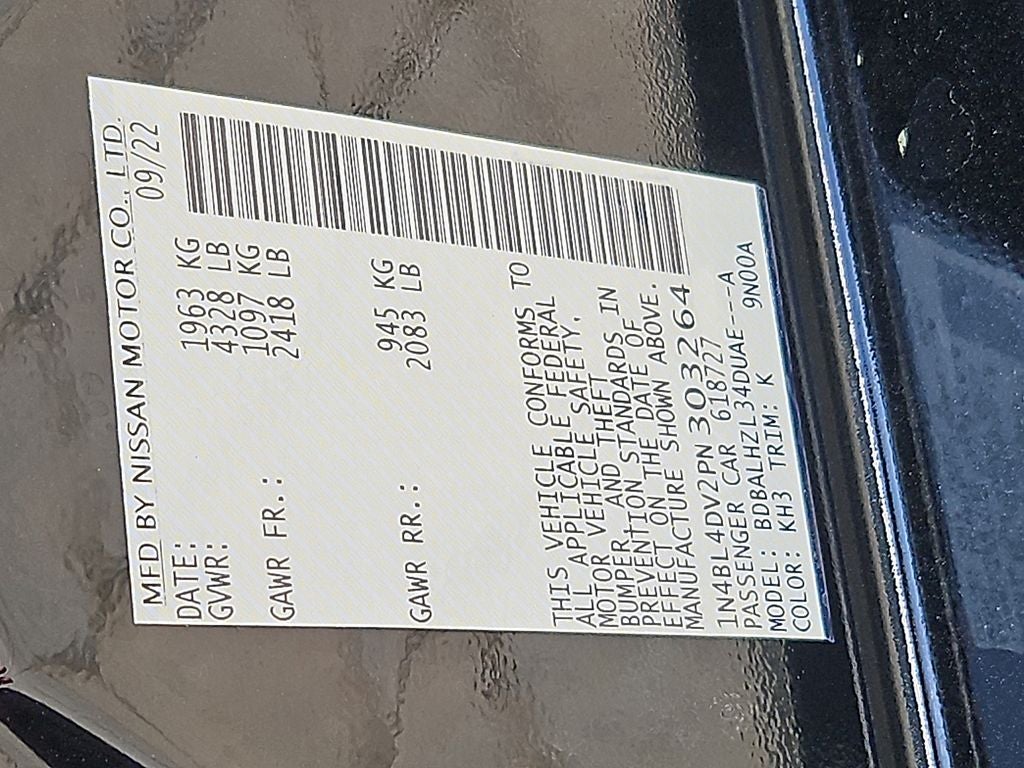 2023 Nissan Altima 2.5 SV