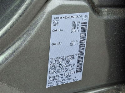 2026 Nissan Altima SV