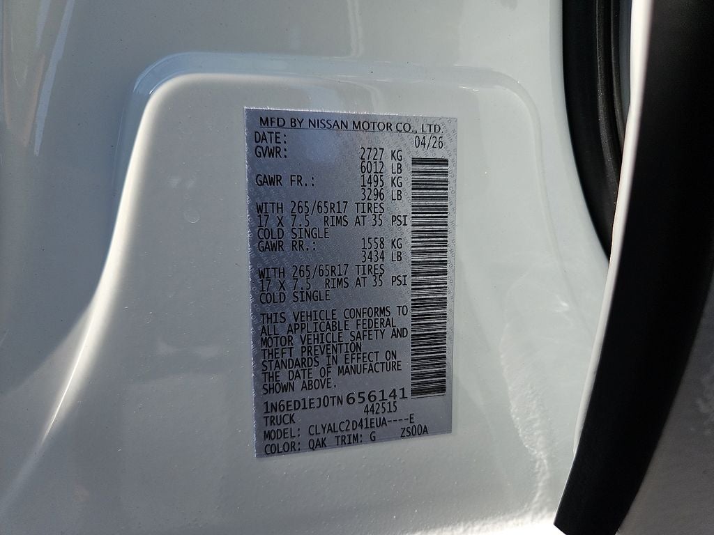 2026 Nissan Frontier SV