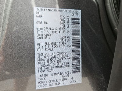 2026 Nissan Frontier SV