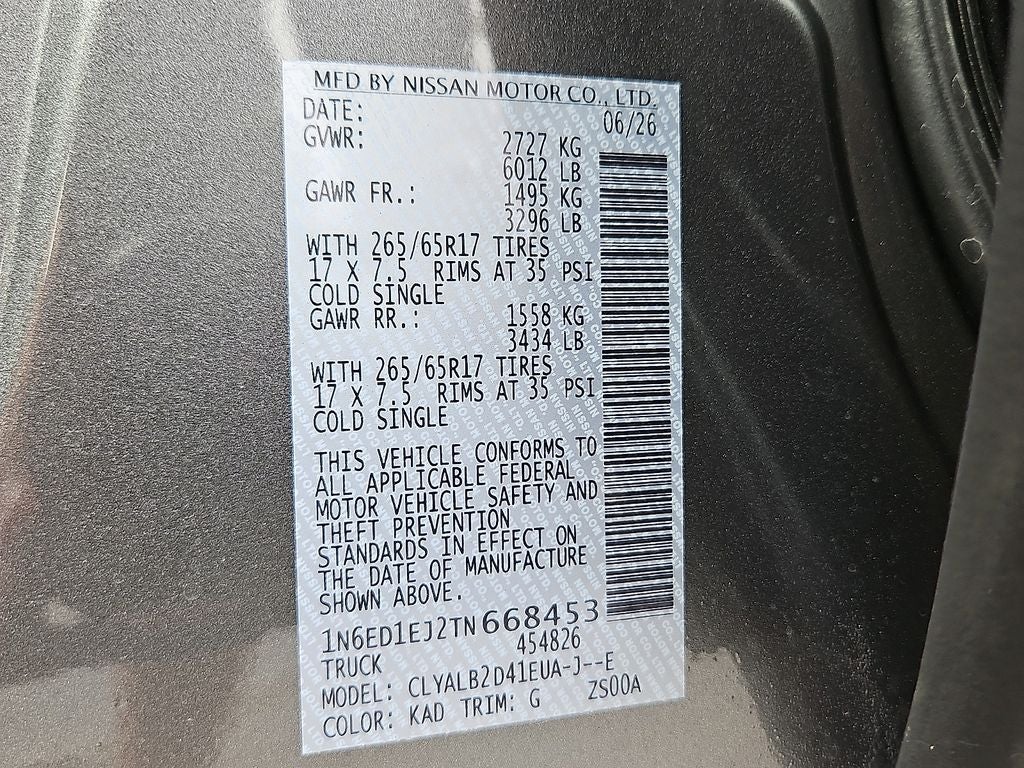 2026 Nissan Frontier SV