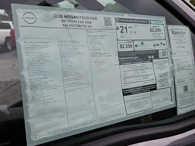 2026 Nissan Frontier SV