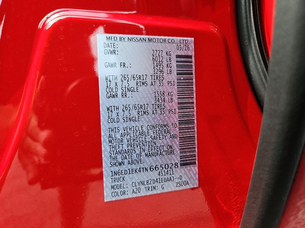 2026 Nissan Frontier SV