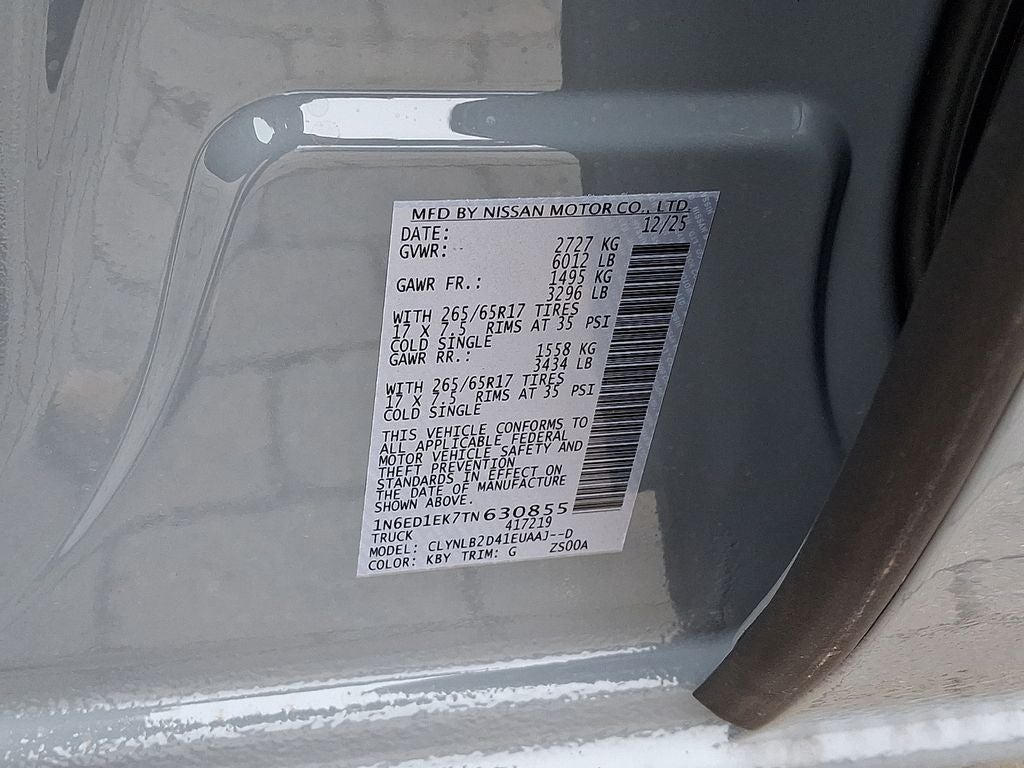 2026 Nissan Frontier SV