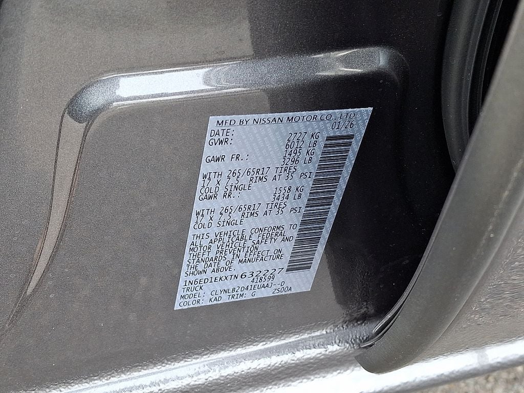 2026 Nissan Frontier SV