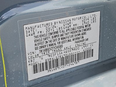 2026 Nissan Sentra SV