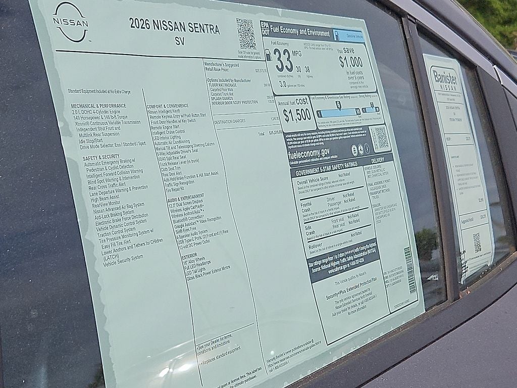 2026 Nissan Sentra SV