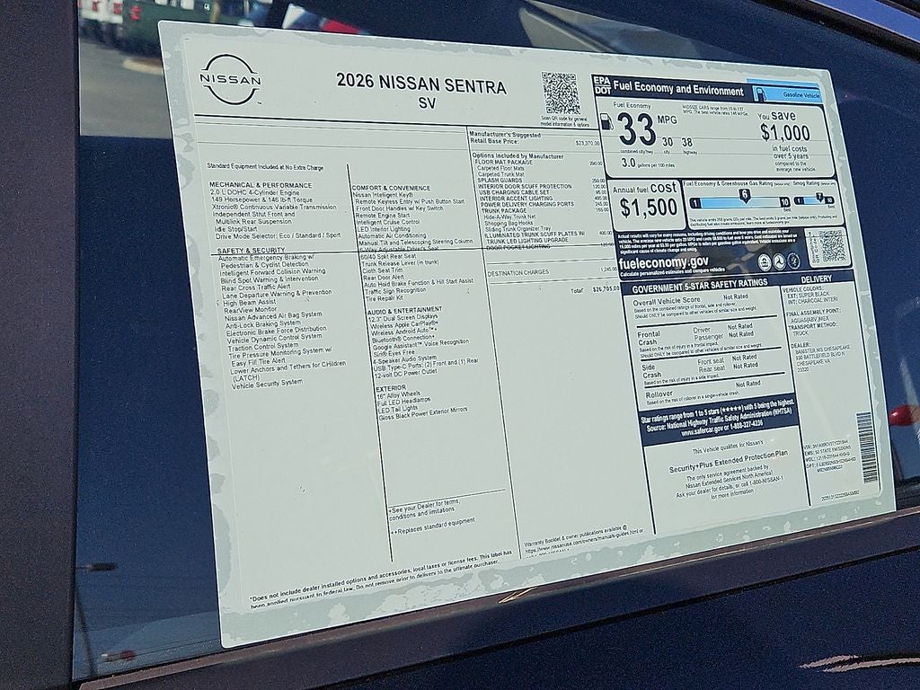 2026 Nissan Sentra SV