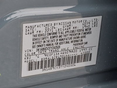 2026 Nissan Sentra SV