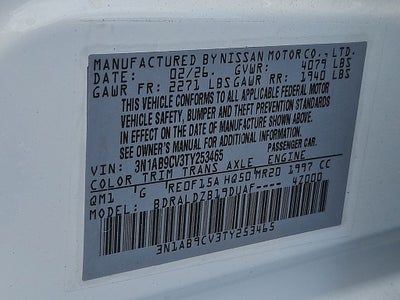 2026 Nissan Sentra SV