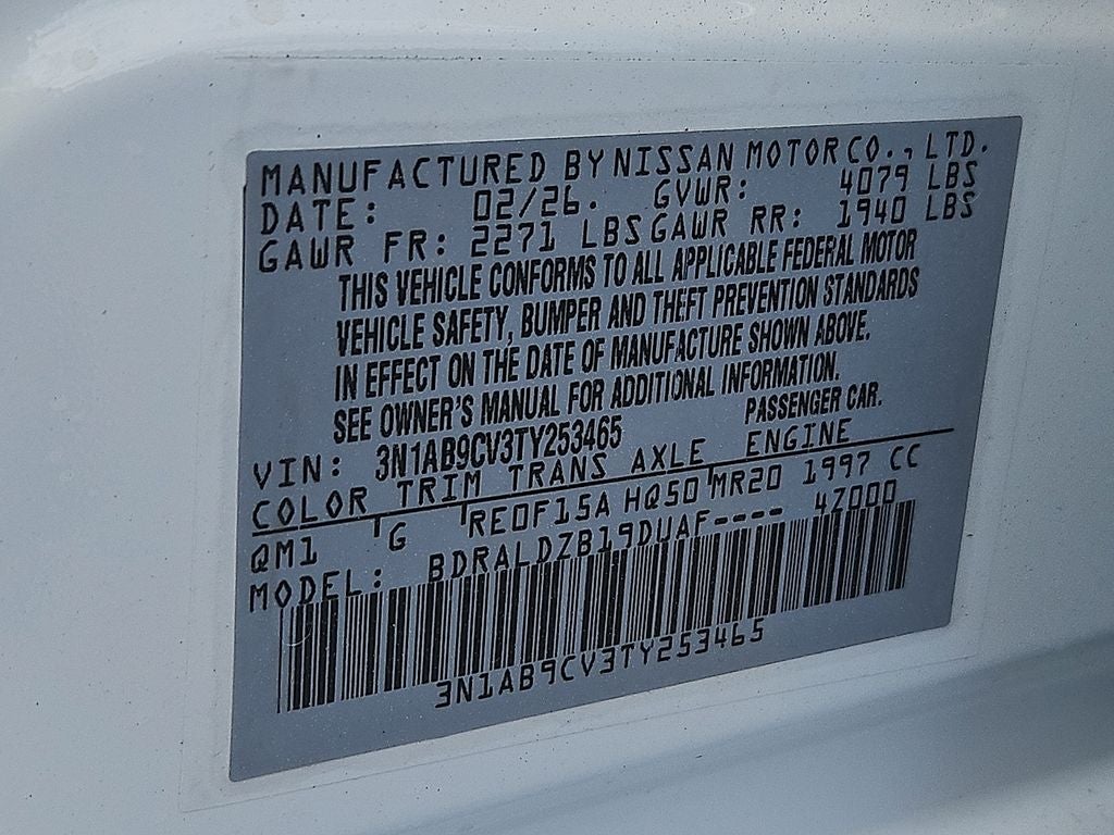 2026 Nissan Sentra SV