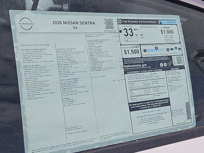 2026 Nissan Sentra SV