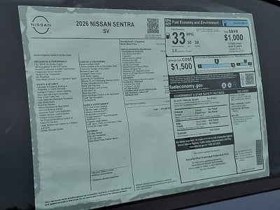 2026 Nissan Sentra SV