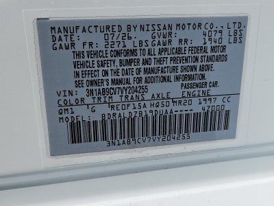 2027 Nissan Sentra SV