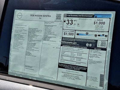 2026 Nissan Sentra SV