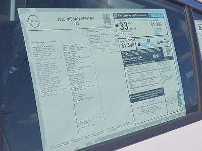 2026 Nissan Sentra SV