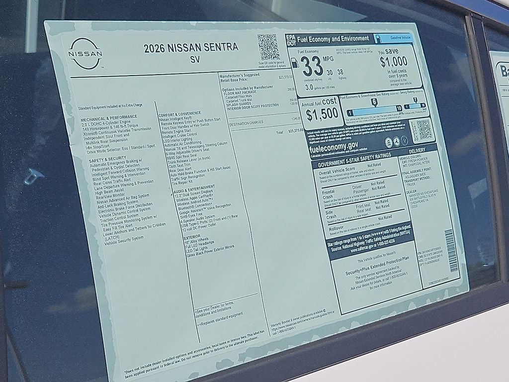 2026 Nissan Sentra SV