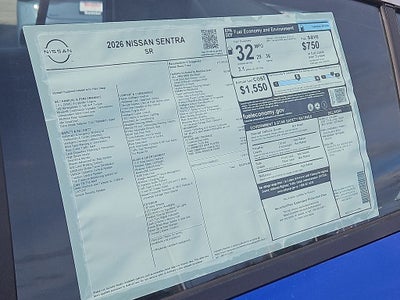 2026 Nissan Sentra SR