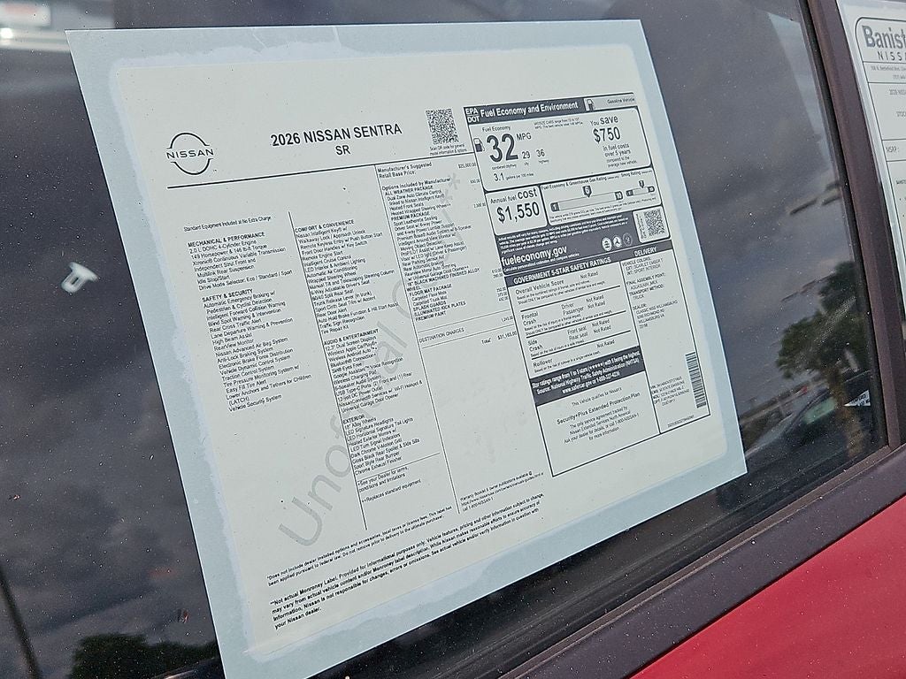 2026 Nissan Sentra SR
