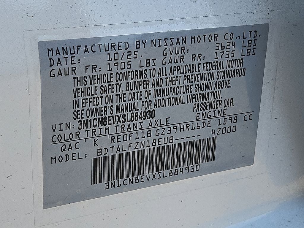 2025 Nissan Versa SV