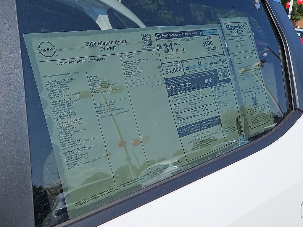 2026 Nissan Kicks SV
