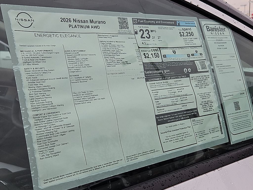 2026 Nissan Murano Platinum