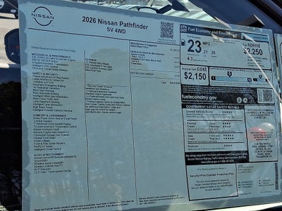 2026 Nissan Pathfinder SV