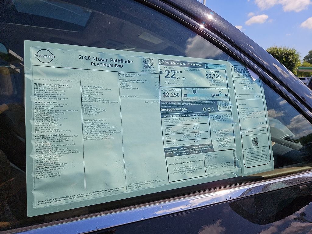 2026 Nissan Pathfinder Platinum