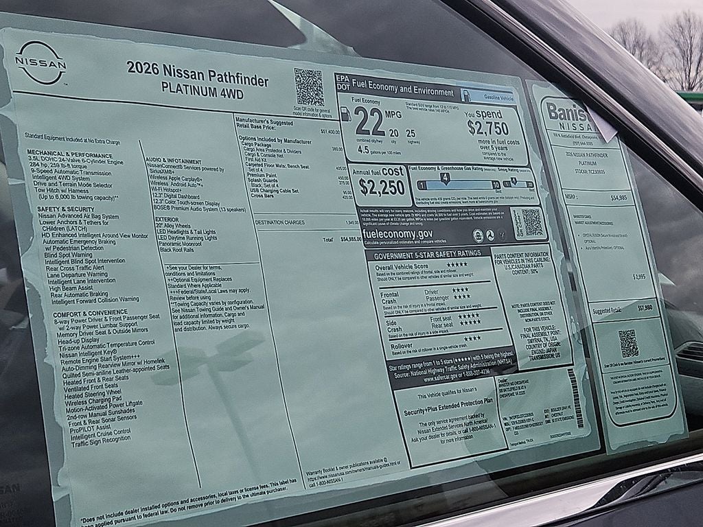 2026 Nissan Pathfinder Platinum