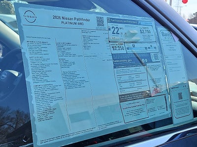 2026 Nissan Pathfinder Platinum