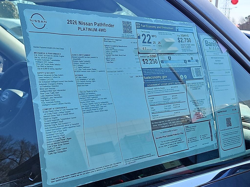 2026 Nissan Pathfinder Platinum