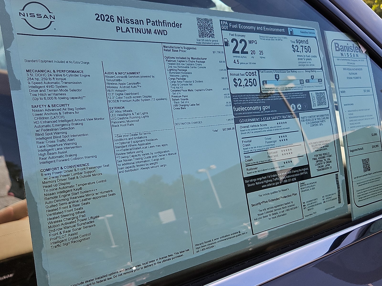 2026 Nissan Pathfinder Platinum