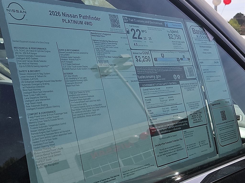2026 Nissan Pathfinder Platinum
