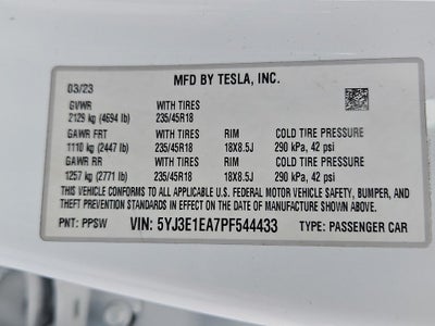 2023 Tesla Model 3 Base