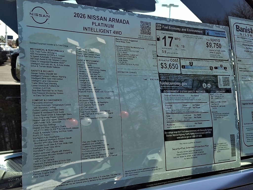 2026 Nissan Armada Platinum