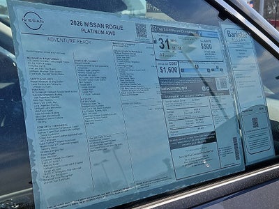 2026 Nissan Rogue Platinum