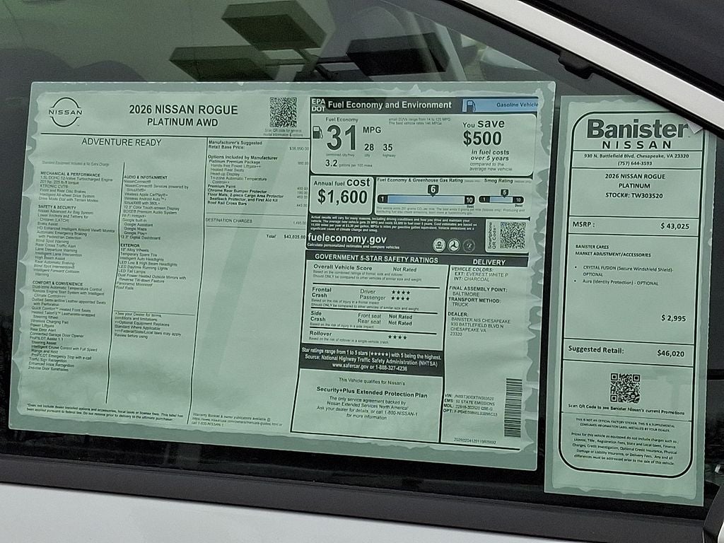 2026 Nissan Rogue Platinum