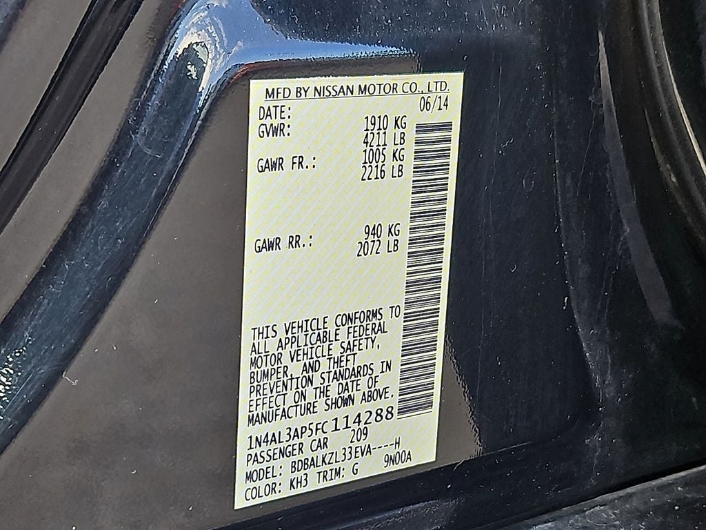 2015 Nissan Altima 2.5 SV