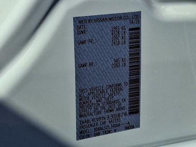 2026 Nissan Altima SR