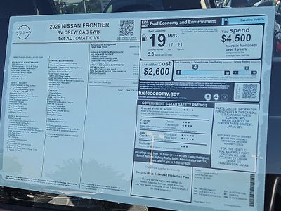 2026 Nissan Frontier SV