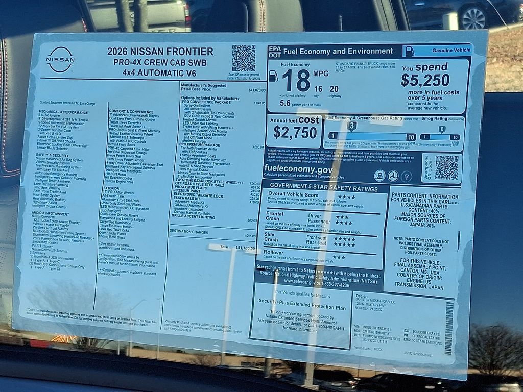 2026 Nissan Frontier PRO-4X