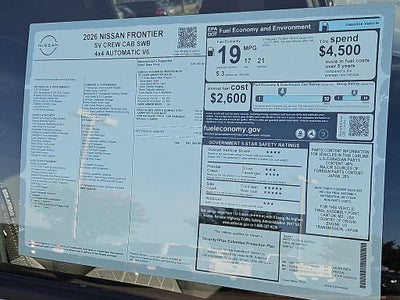 2026 Nissan Frontier SV