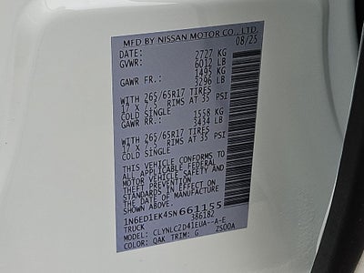 2025 Nissan Frontier SV