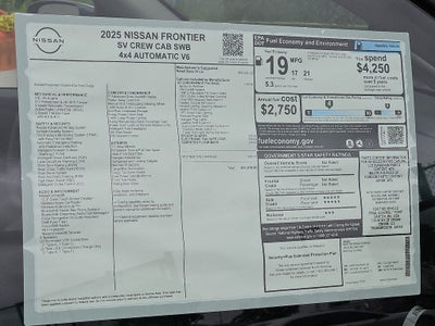 2025 Nissan Frontier SV