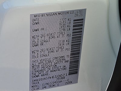 2026 Nissan Frontier SV