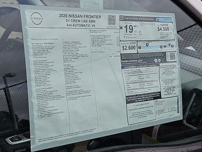 2026 Nissan Frontier SV