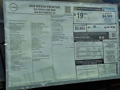 2026 Nissan Frontier SV